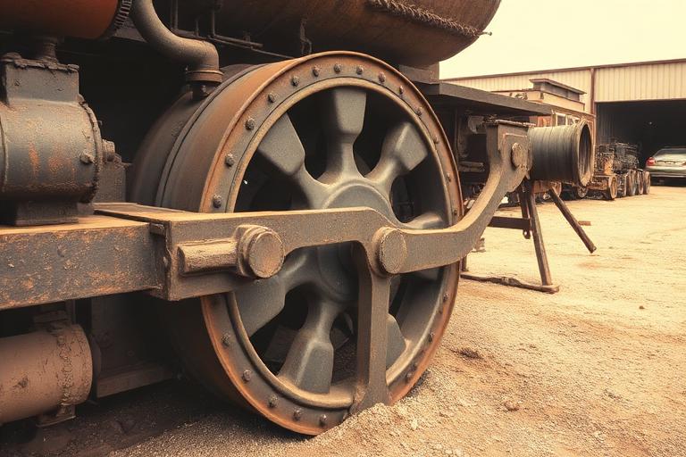 Driving wheel as-found, unrestored